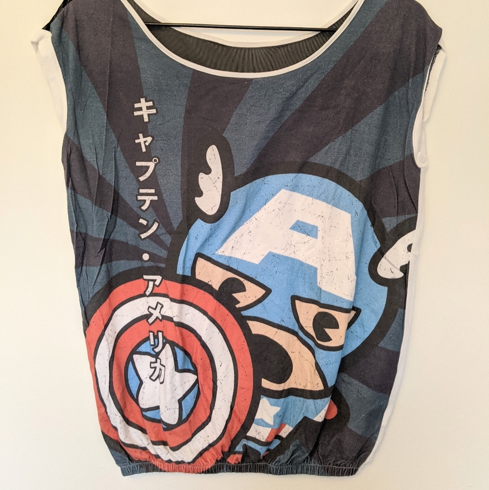 Captain America cartoon shirt